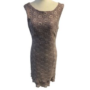 Laura Elegant Sleeveless Glitter Mini Dress Size 8